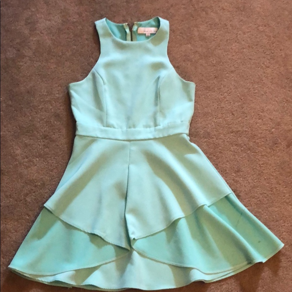 Aqua blue party dress